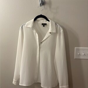 Elegant Women's White Button Down Shirt